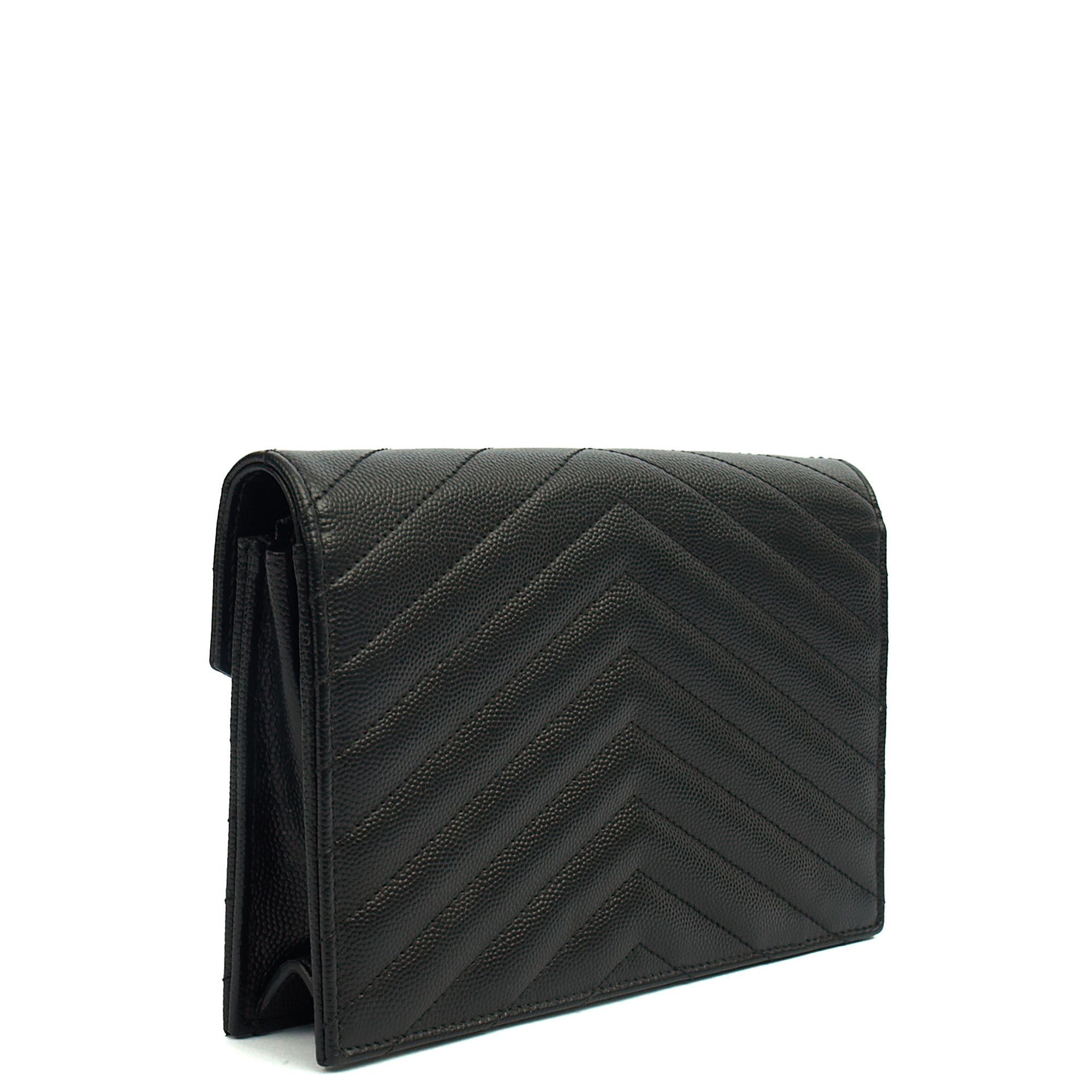 Saint Laurent Cross Body Kate Small in Black, Calfskin Leather — Side View