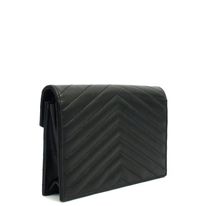 Saint Laurent Cross Body Kate Small in Black, Calfskin Leather — Side View