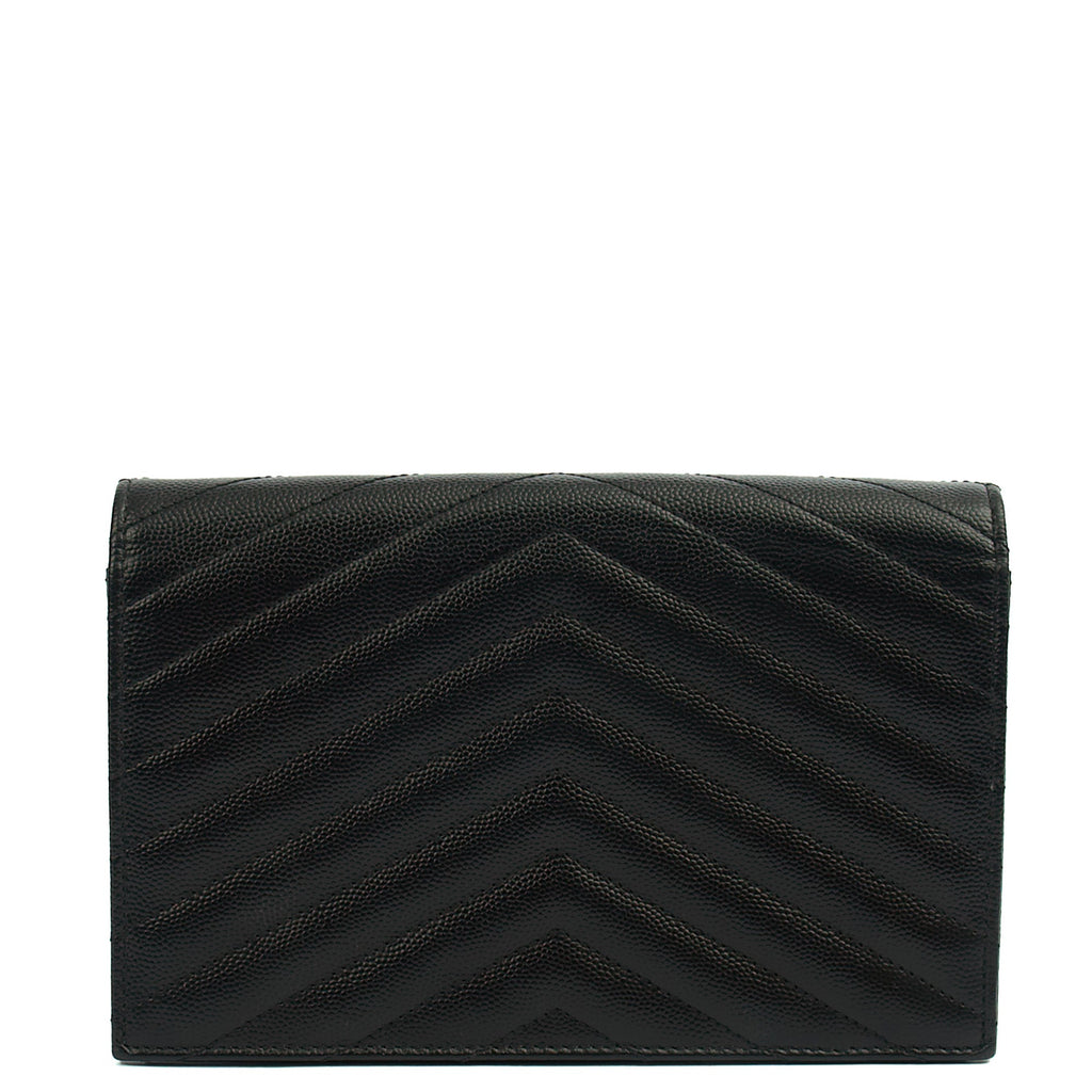 Saint Laurent Cross Body Kate Small in Black, Calfskin Leather — Back View