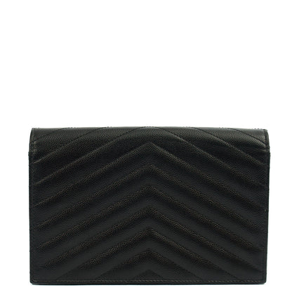 Saint Laurent Cross Body Kate Small in Black, Calfskin Leather — Back View