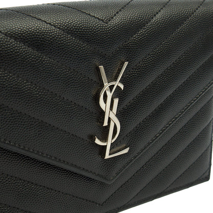 Saint Laurent Cross Body Kate Small in Black, Calfskin Leather — Detail View