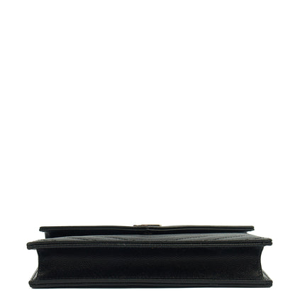 Saint Laurent Cross Body Kate Small in Black, Calfskin Leather — Top View
