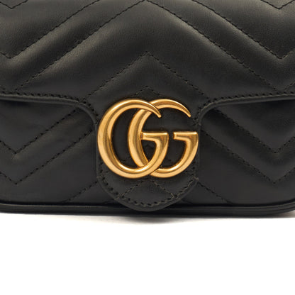 Gucci Mini Bag Marmont Shoulder Flap Bag - Super Mini in Black, Leather — Alternate View 13