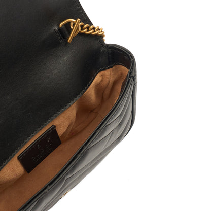 Gucci Mini Bag Marmont Shoulder Flap Bag - Super Mini in Black, Leather — Alternate View 7