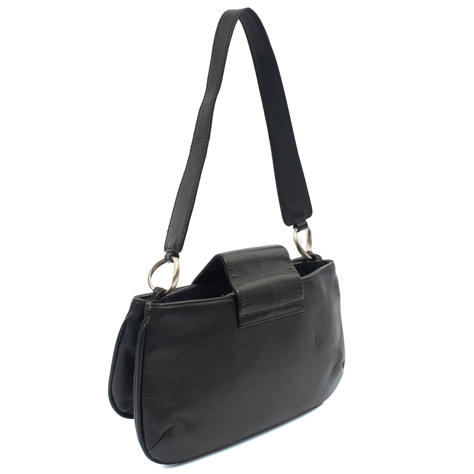 Chanel Shoulder Bag No.5 Giant Mademoiselle Bag in Black, Calfskin Leather — Side View