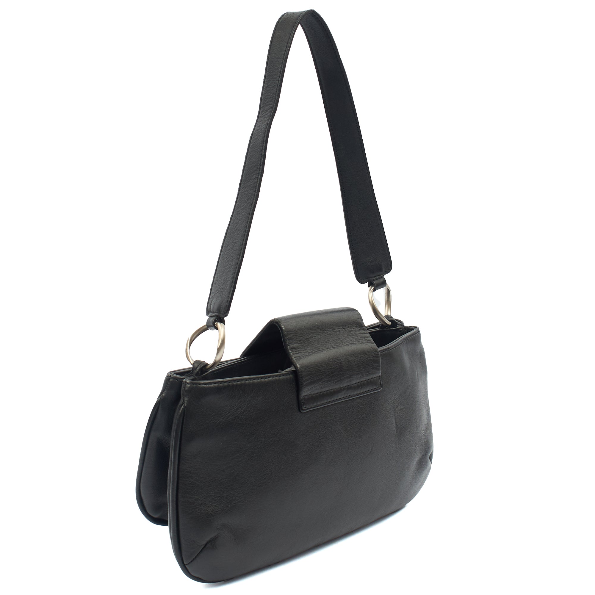 Chanel Shoulder Bag No.5 Giant Mademoiselle Bag in Black, Calfskin Leather — Side View