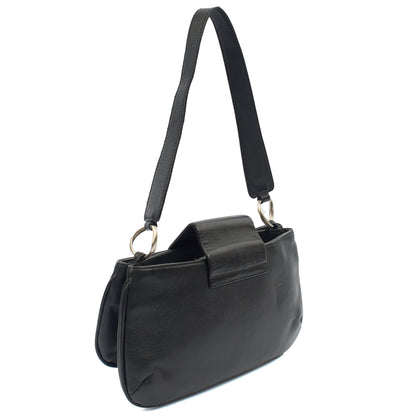 Chanel Shoulder Bag No.5 Giant Mademoiselle Bag in Black, Calfskin Leather — Side View