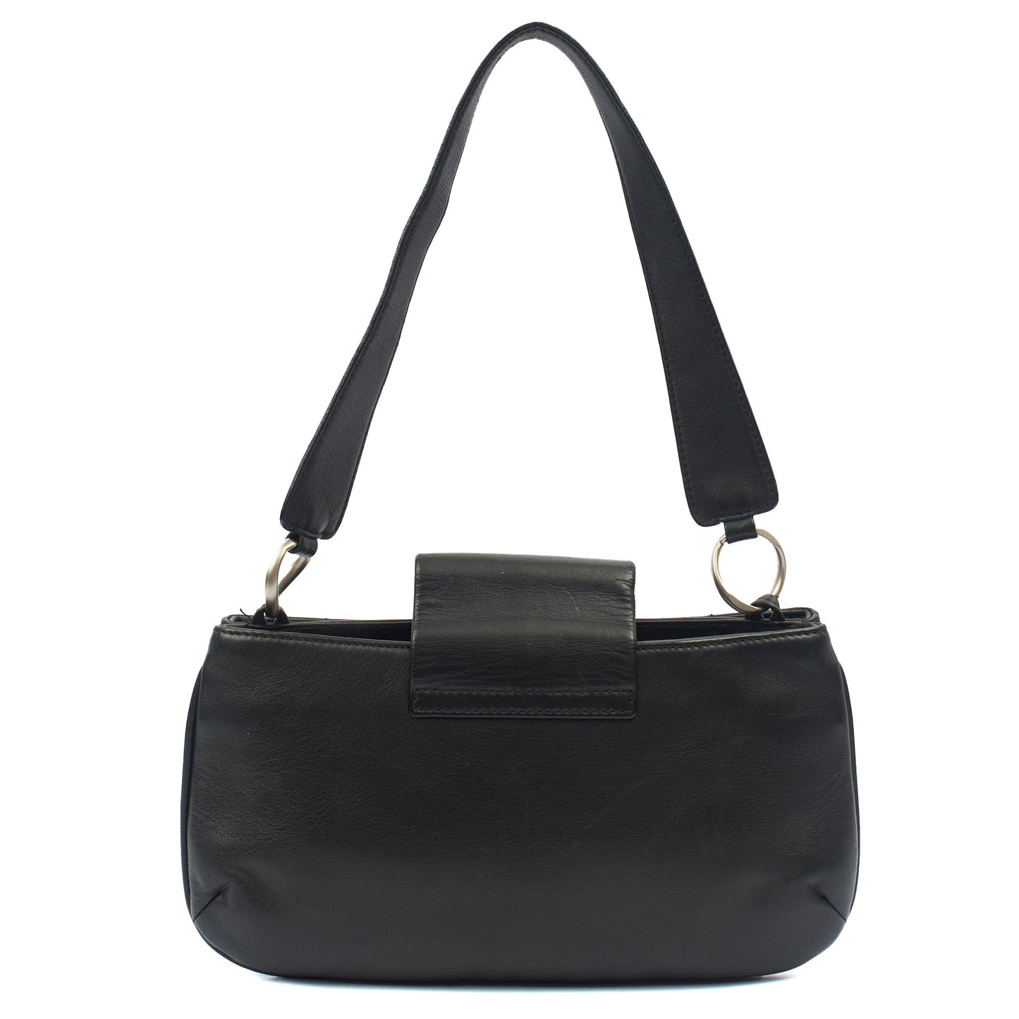 Chanel Shoulder Bag No.5 Giant Mademoiselle Bag in Black, Calfskin Leather — Back View