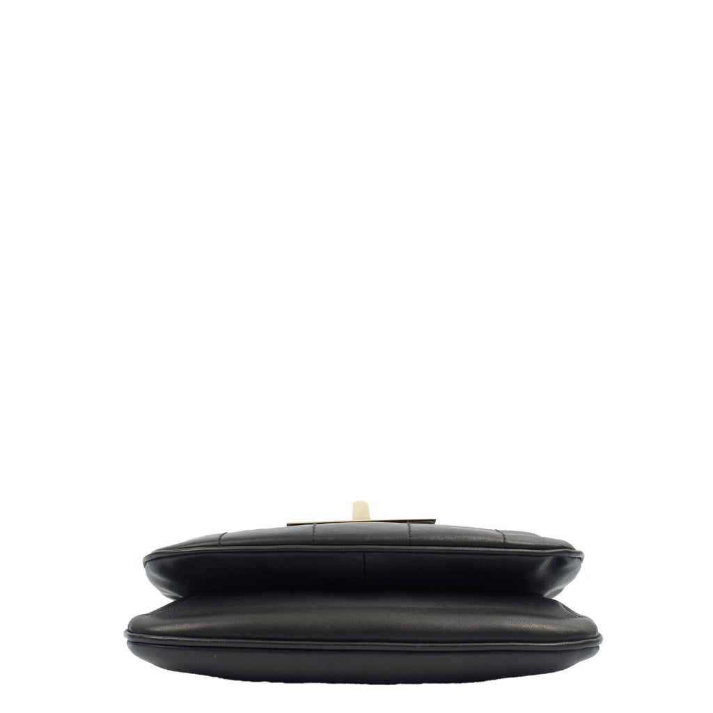 Chanel Shoulder Bag No.5 Giant Mademoiselle Bag in Black, Calfskin Leather — Top View