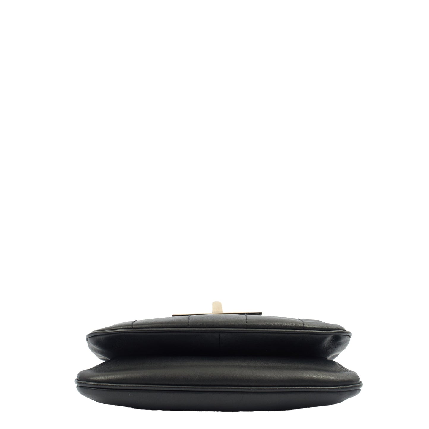 Chanel Shoulder Bag No.5 Giant Mademoiselle Bag in Black, Calfskin Leather — Top View