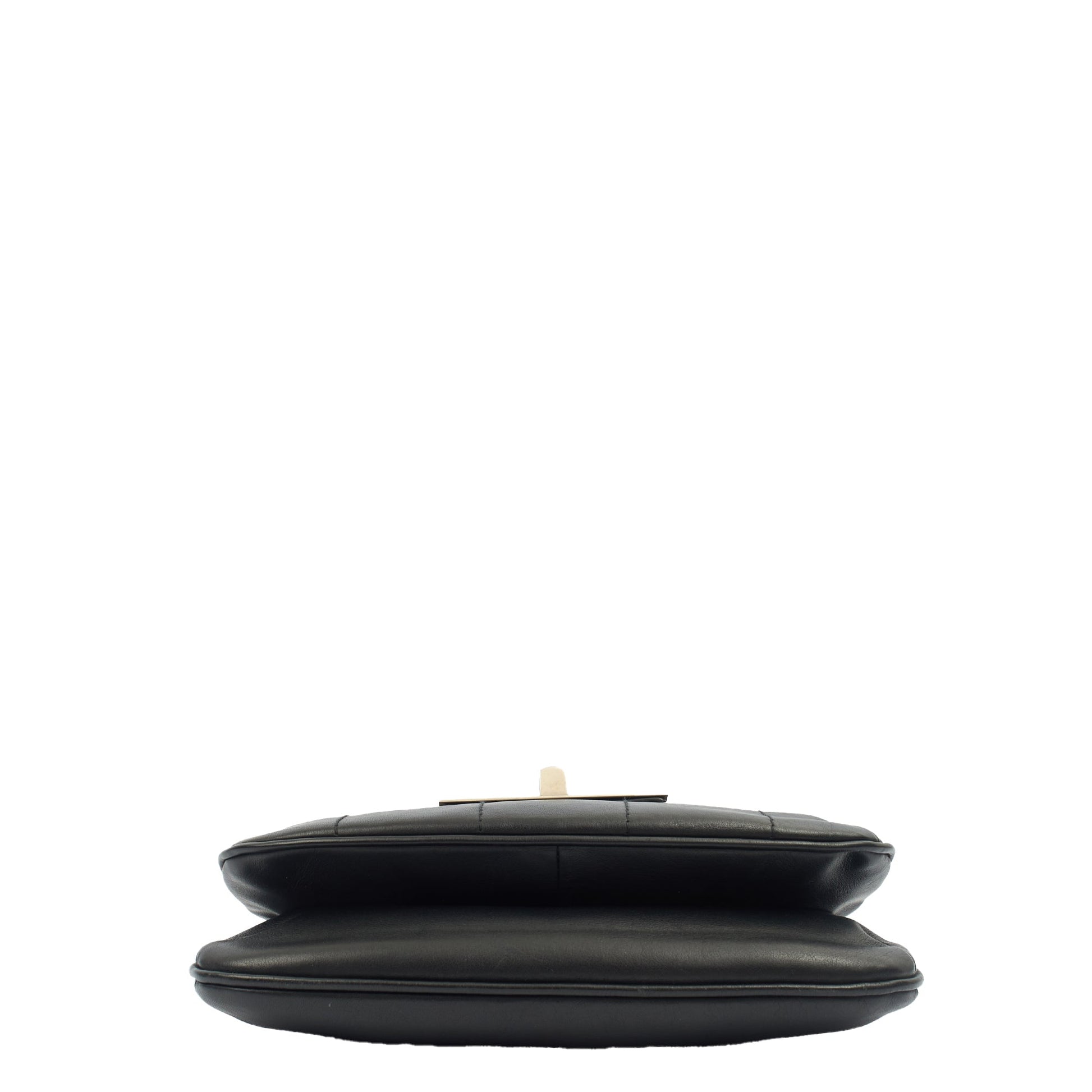 Chanel Shoulder Bag No.5 Giant Mademoiselle Bag in Black, Calfskin Leather — Top View