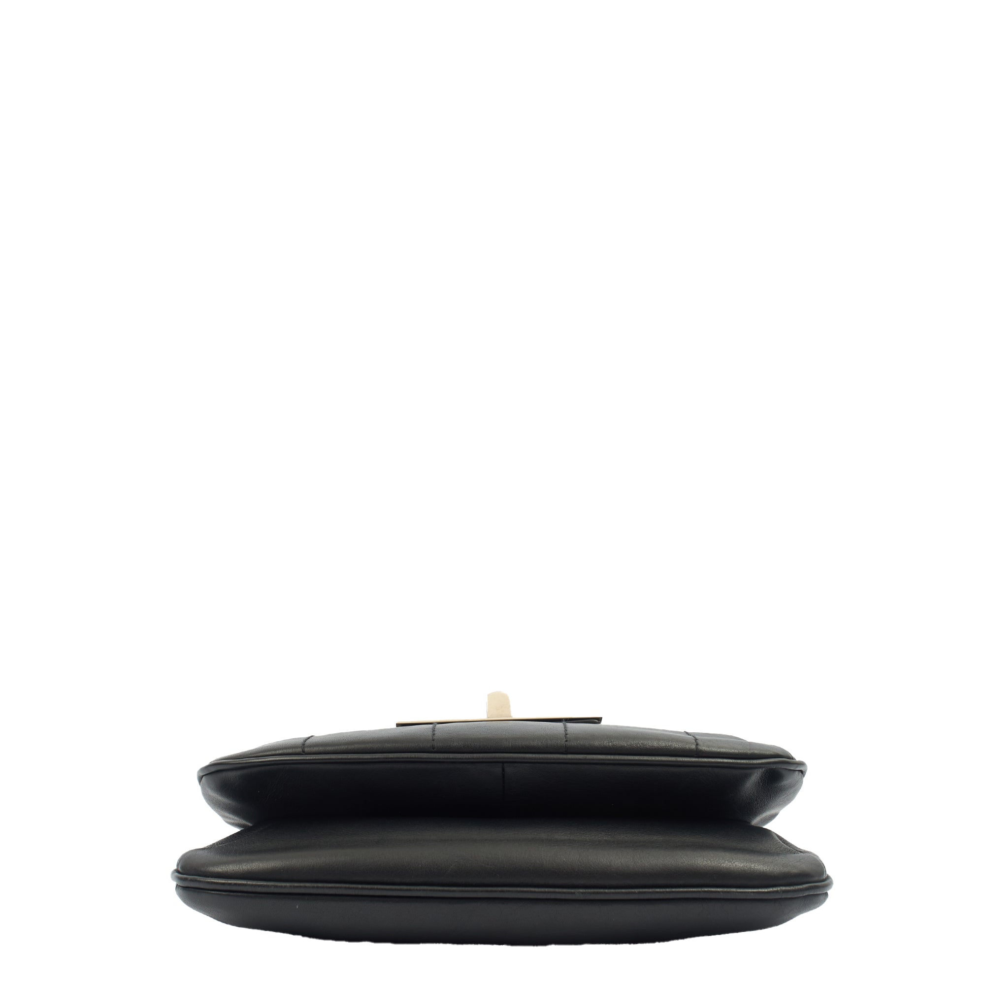 Chanel Shoulder Bag No.5 Giant Mademoiselle Bag in Black, Calfskin Leather — Top View