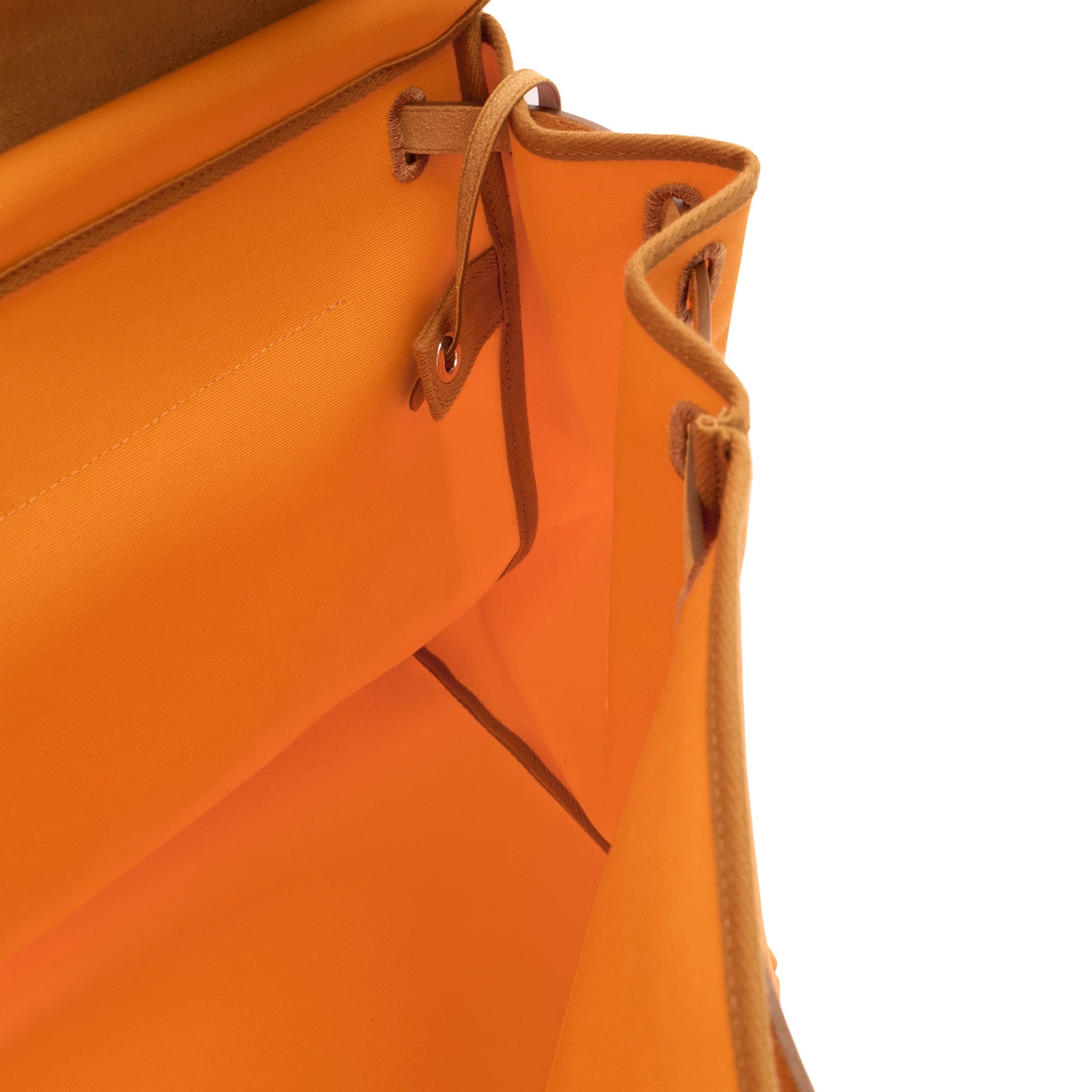 Hermes Herbag Cabine 50 in Classic Orange, Canvas — Alternate View 26