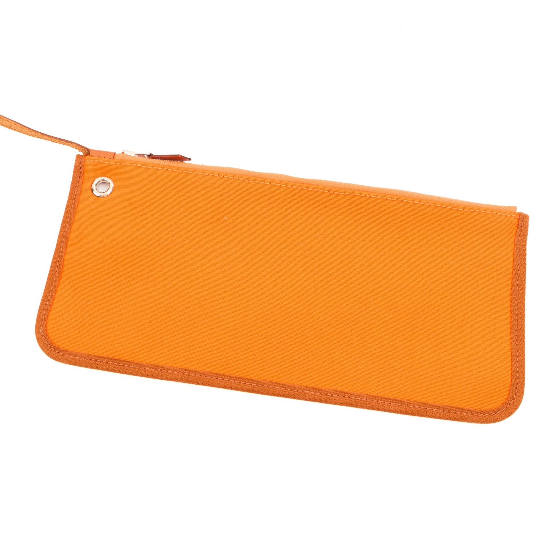Hermes Herbag Cabine 50 in Classic Orange, Canvas — Alternate View 12