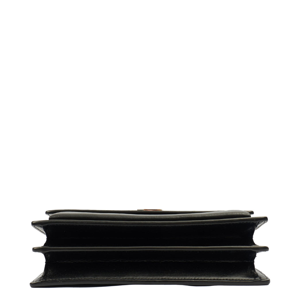 Saint Laurent Cross Body Sunset - Small in Black, Leather — Detail View
