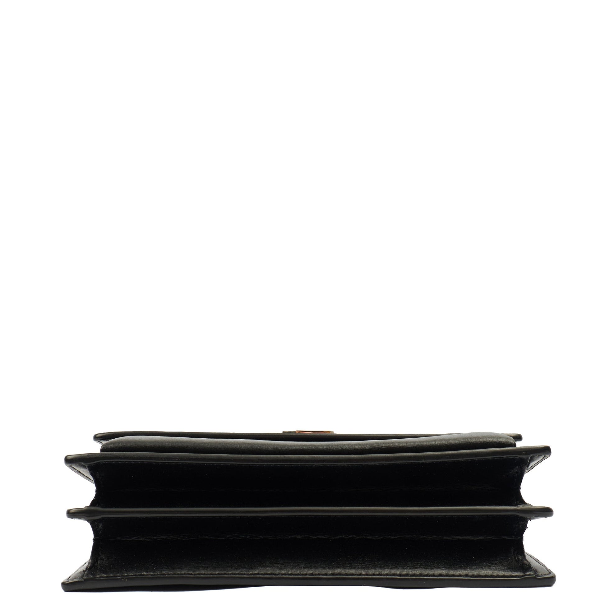 Saint Laurent Cross Body Sunset - Small in Black, Leather — Detail View