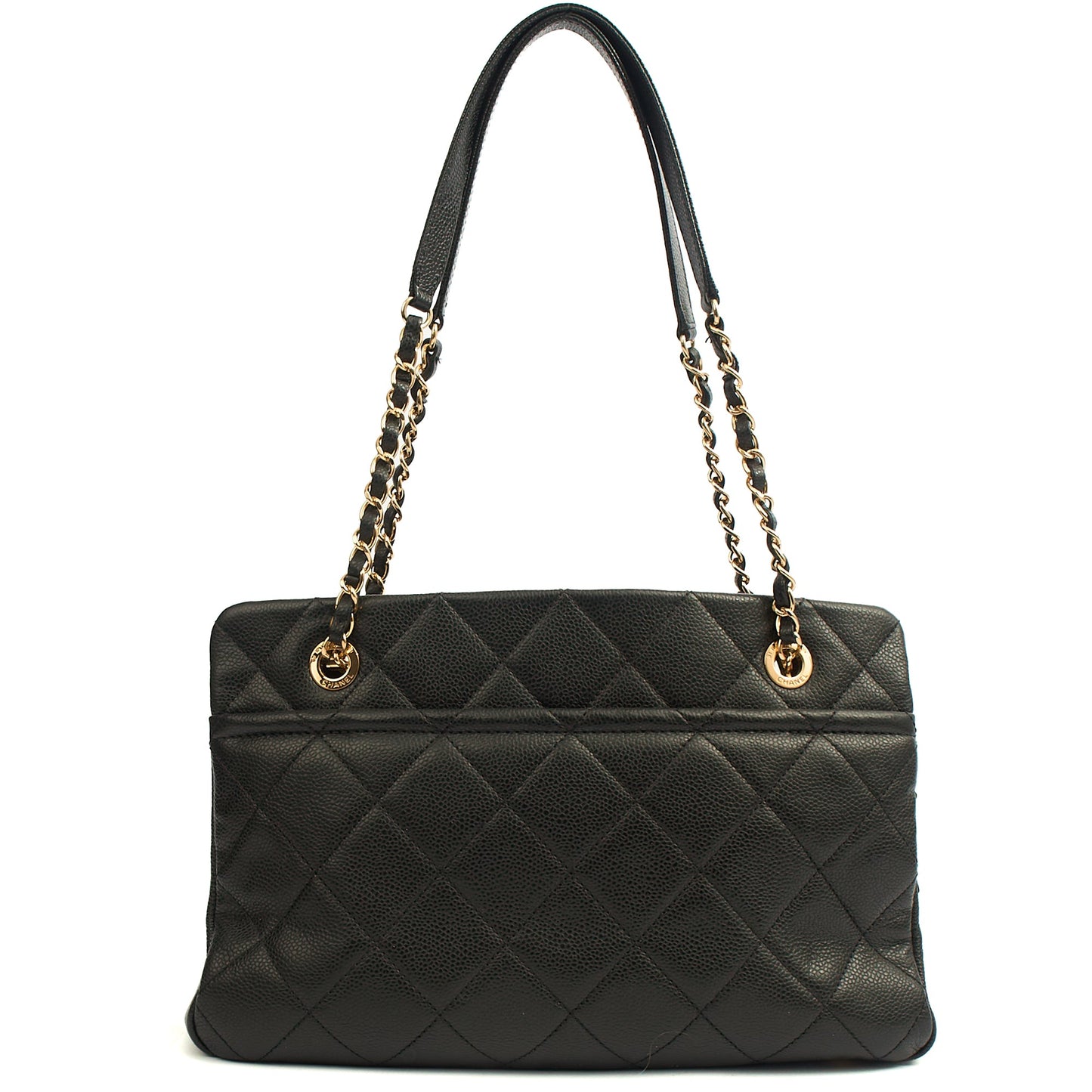 Chanel Tote Timeless CC Shopper in Black, Caviar Leather — Alternate View 11