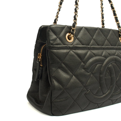 Chanel Tote Timeless CC Shopper in Black, Caviar Leather — Alternate View 7