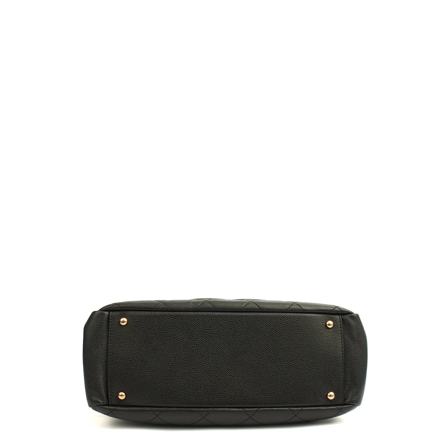 Chanel Tote Timeless CC Shopper in Black, Caviar Leather — Top View