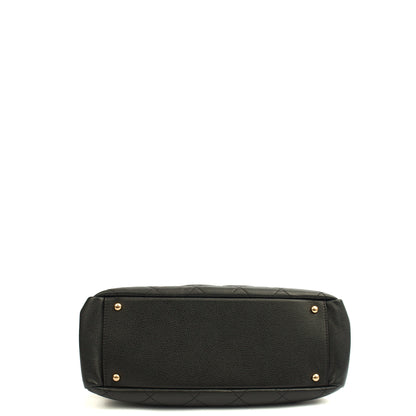 Chanel Tote Timeless CC Shopper in Black, Caviar Leather — Top View