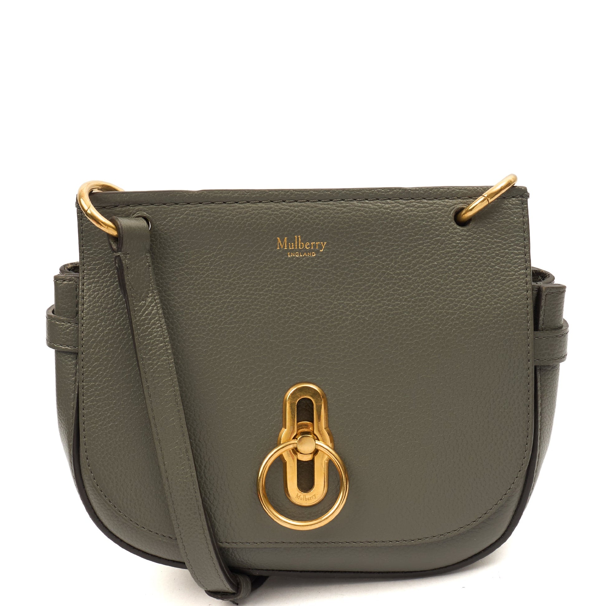 Mulberry Cross Body Amberley Crossbody - Small in Charcoal Grey, Leather — Front View