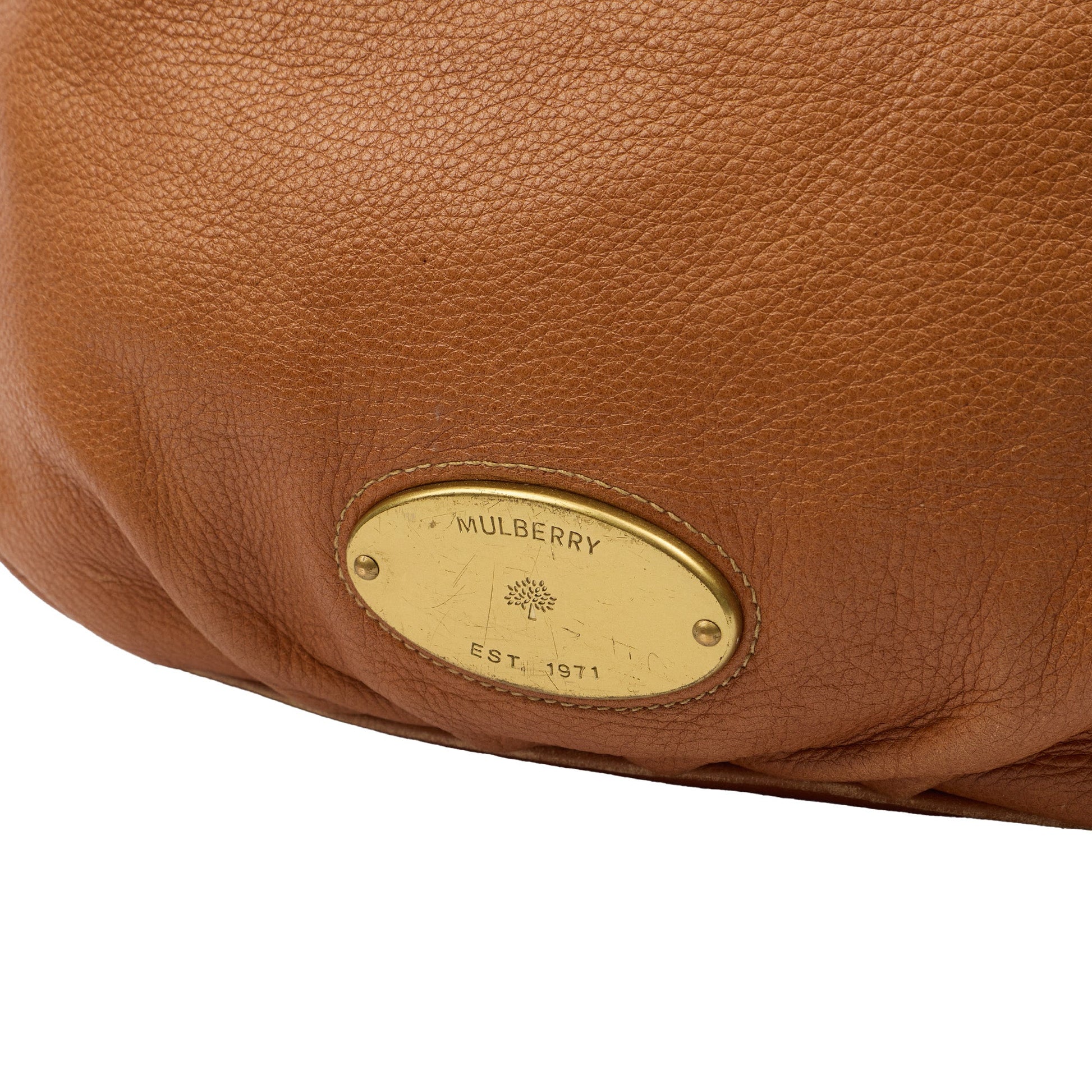Mulberry Tote Mitzy Tote in Brown, Calfskin Leather — Lifestyle View