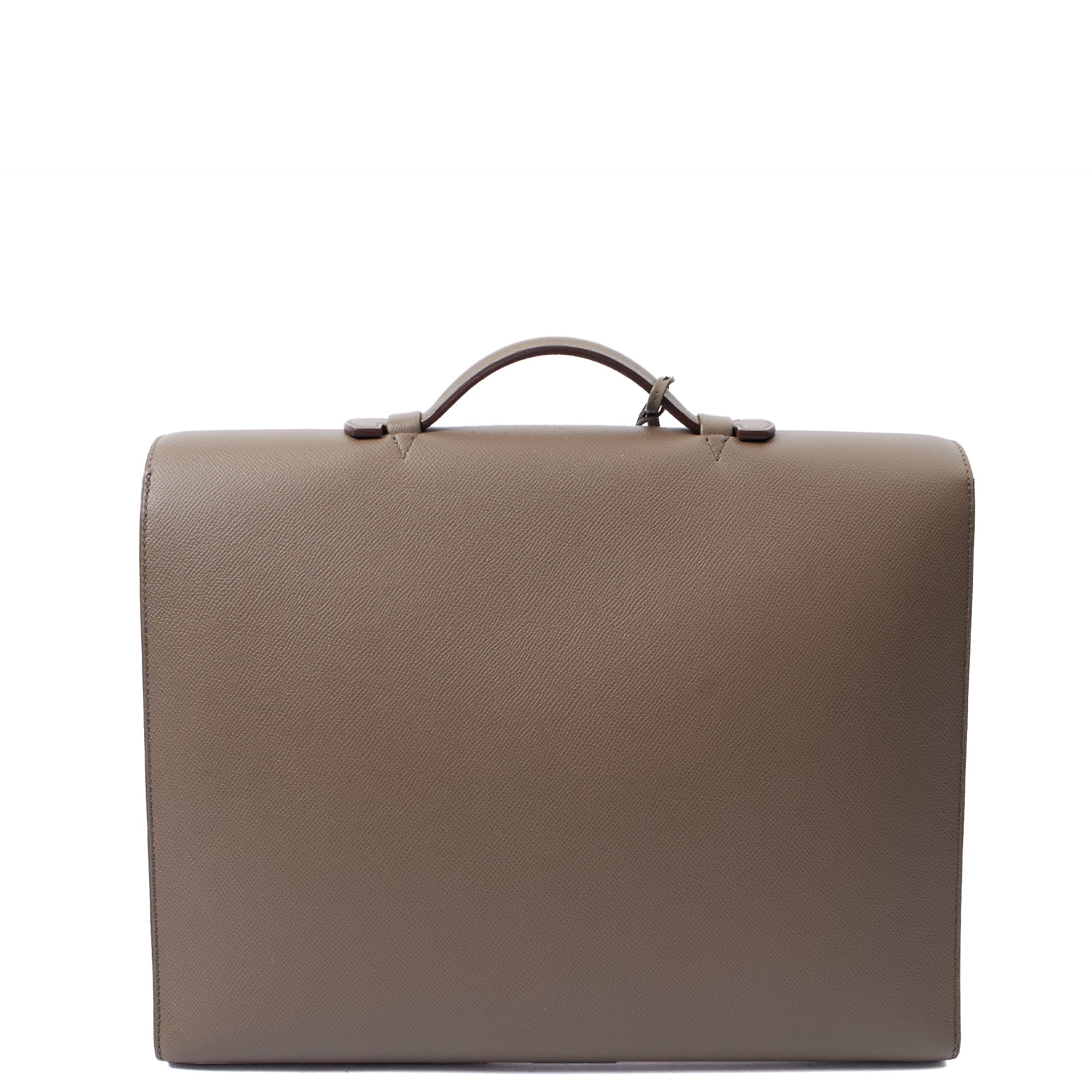 Hermes Sac a Depeches Briefcase in Etain, Epsom Leather — Alternate View 13