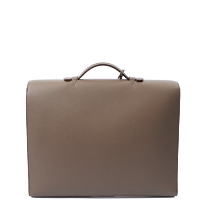 Hermes Sac a Depeches Briefcase in Etain, Epsom Leather — Alternate View 13