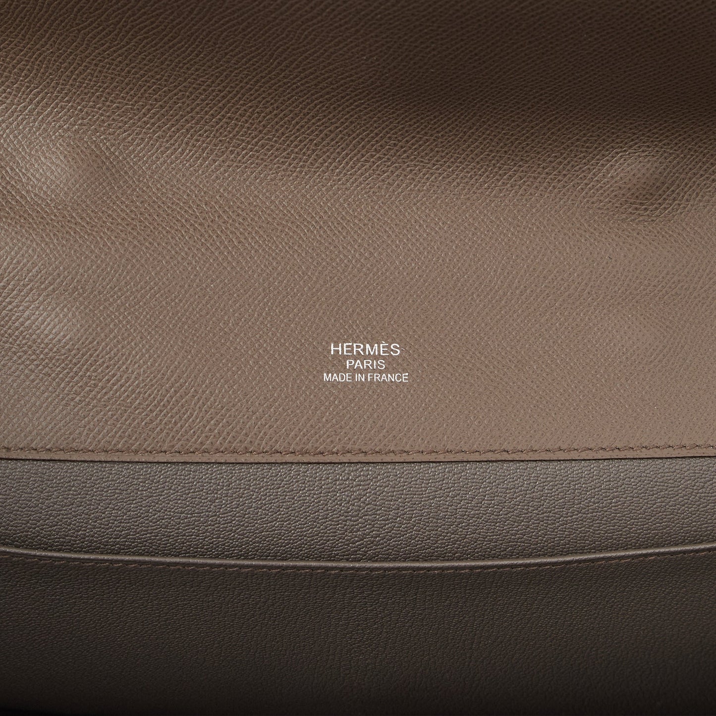 Hermes Sac a Depeches Briefcase in Etain, Epsom Leather — Alternate View 9