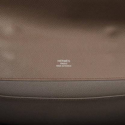 Hermes Sac a Depeches Briefcase in Etain, Epsom Leather — Alternate View 9