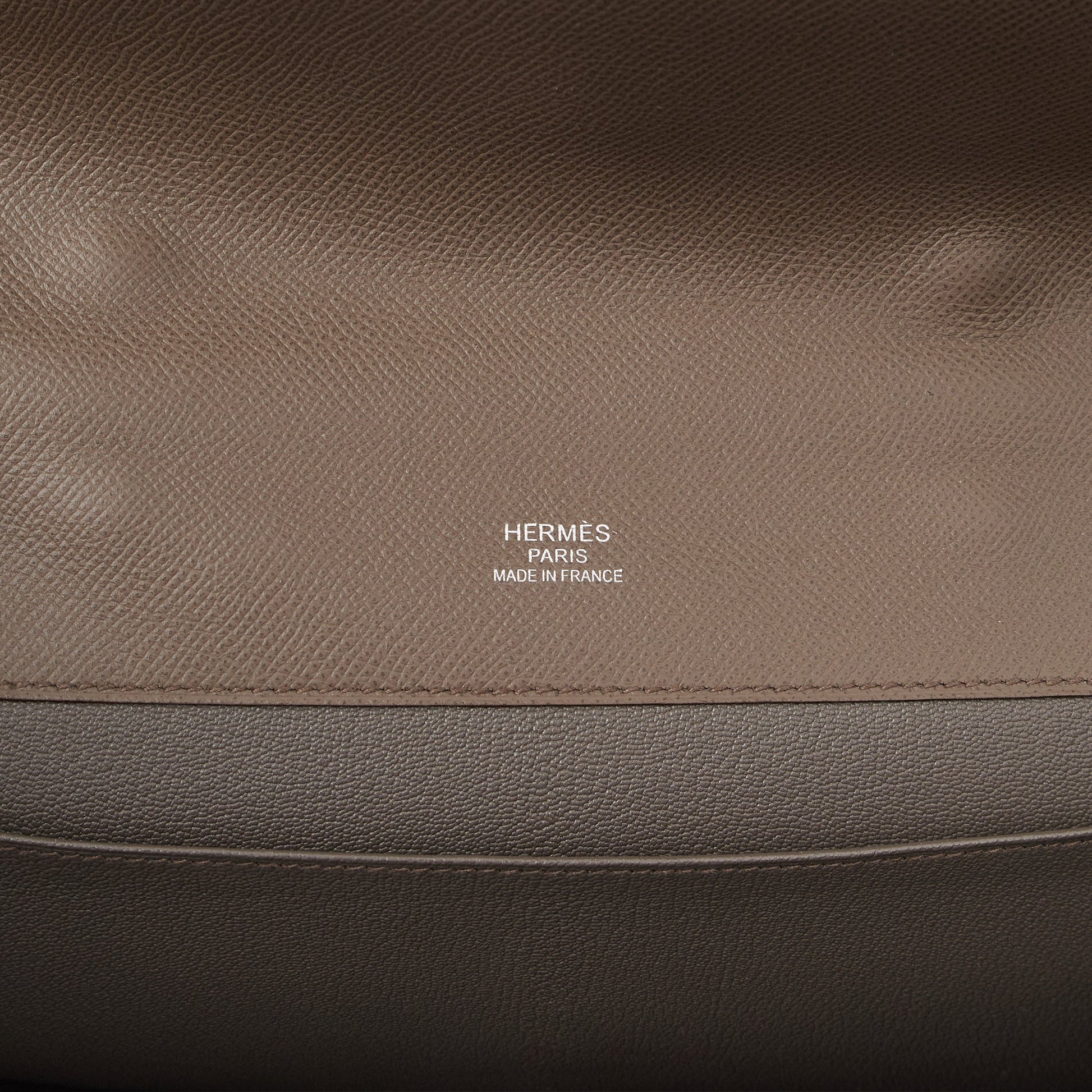 Hermes Sac a Depeches Briefcase in Etain, Epsom Leather — Alternate View 29