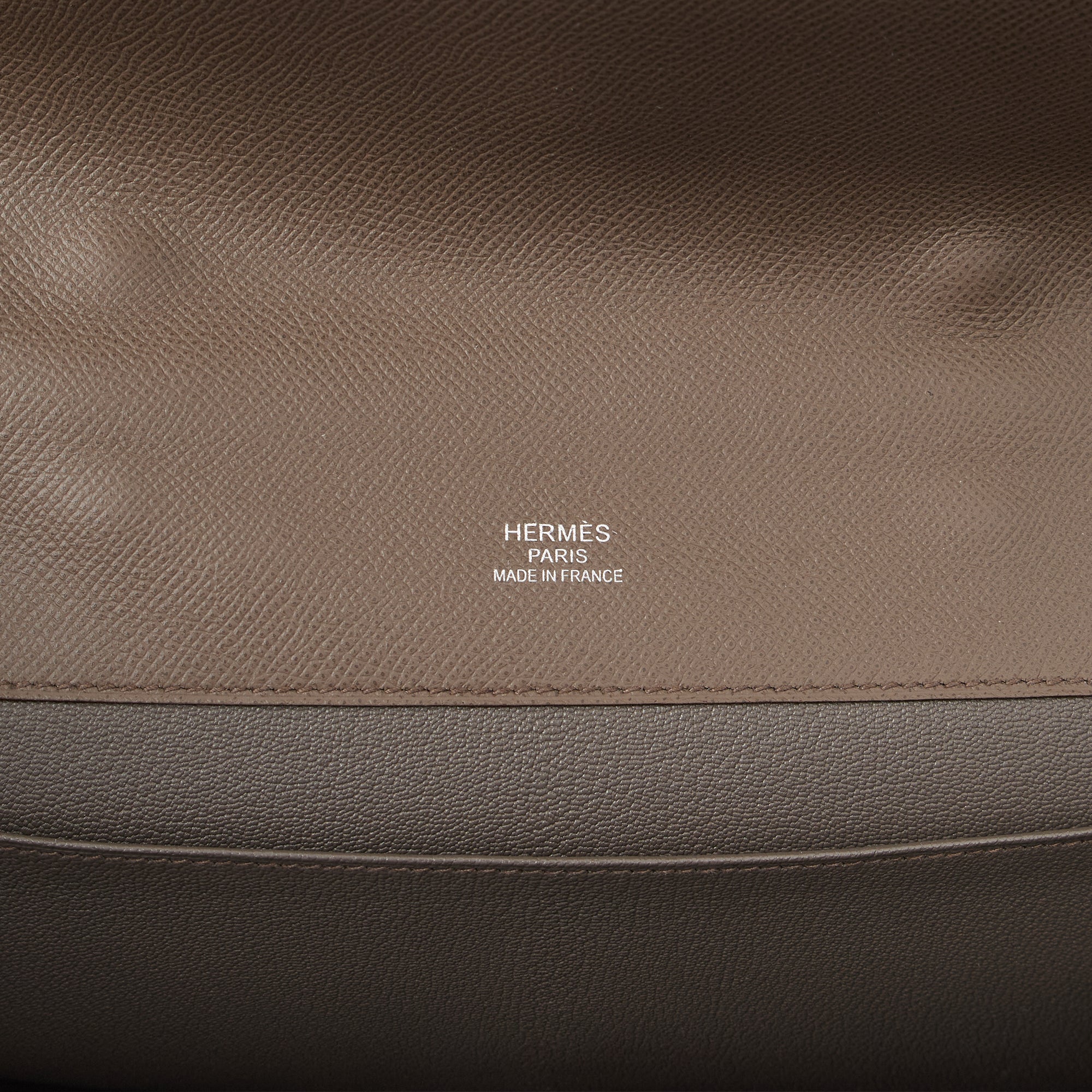 Hermes Sac a Depeches Briefcase in Etain, Epsom Leather — Alternate View 19