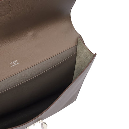 Hermes Sac a Depeches Briefcase in Etain, Epsom Leather — Alternate View 18