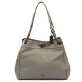 Coach Tote Edie Tote in Grey, Leather — Front View