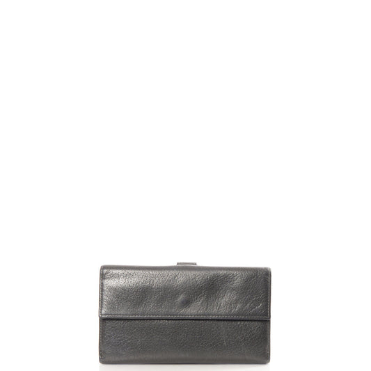Mulberry Purse Wallet in Black, Calfskin Leather — Front View