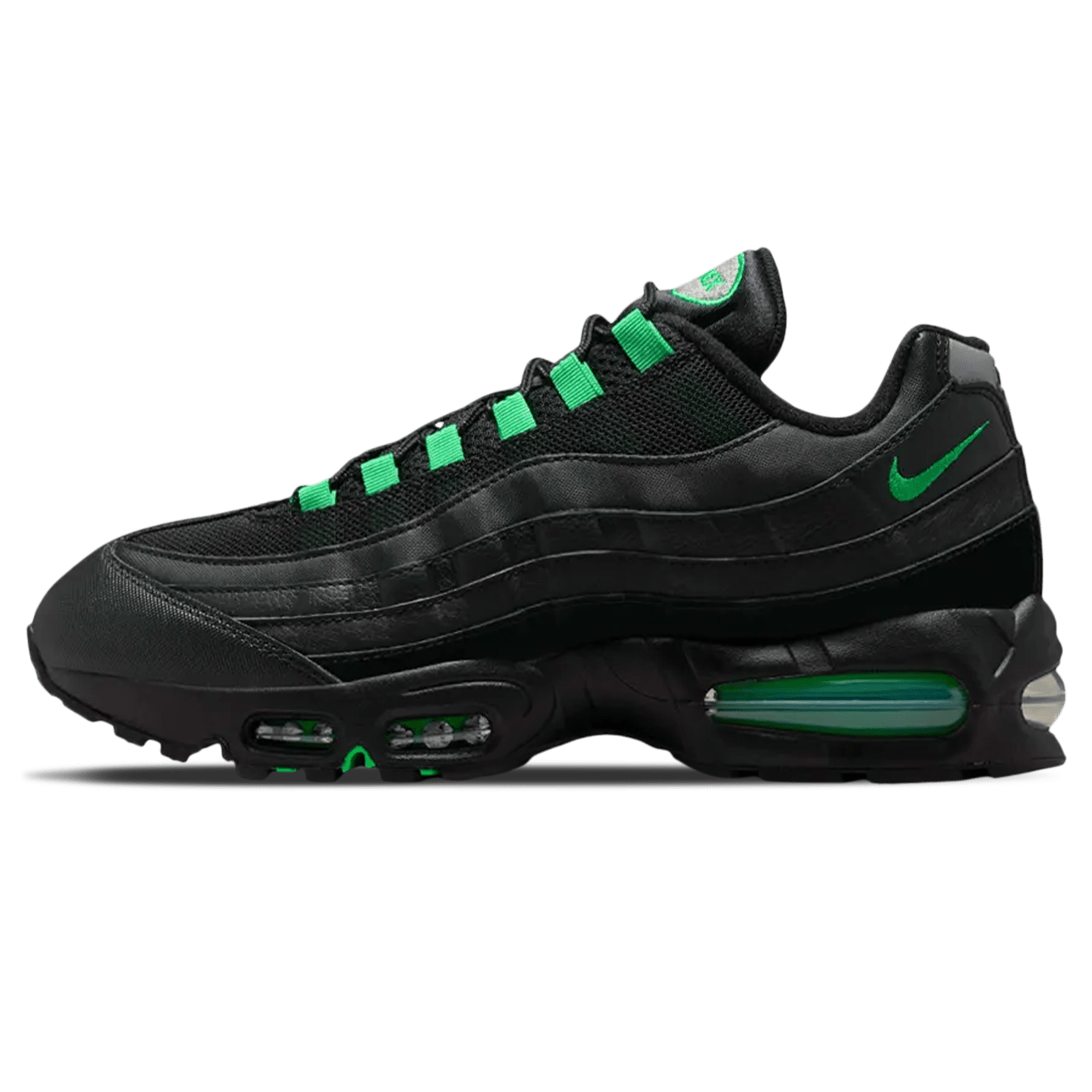 Nike Air Max 95 OG 'Black Green Shock' — UK 3 | EU 35.5 | US 3.5 — Front View