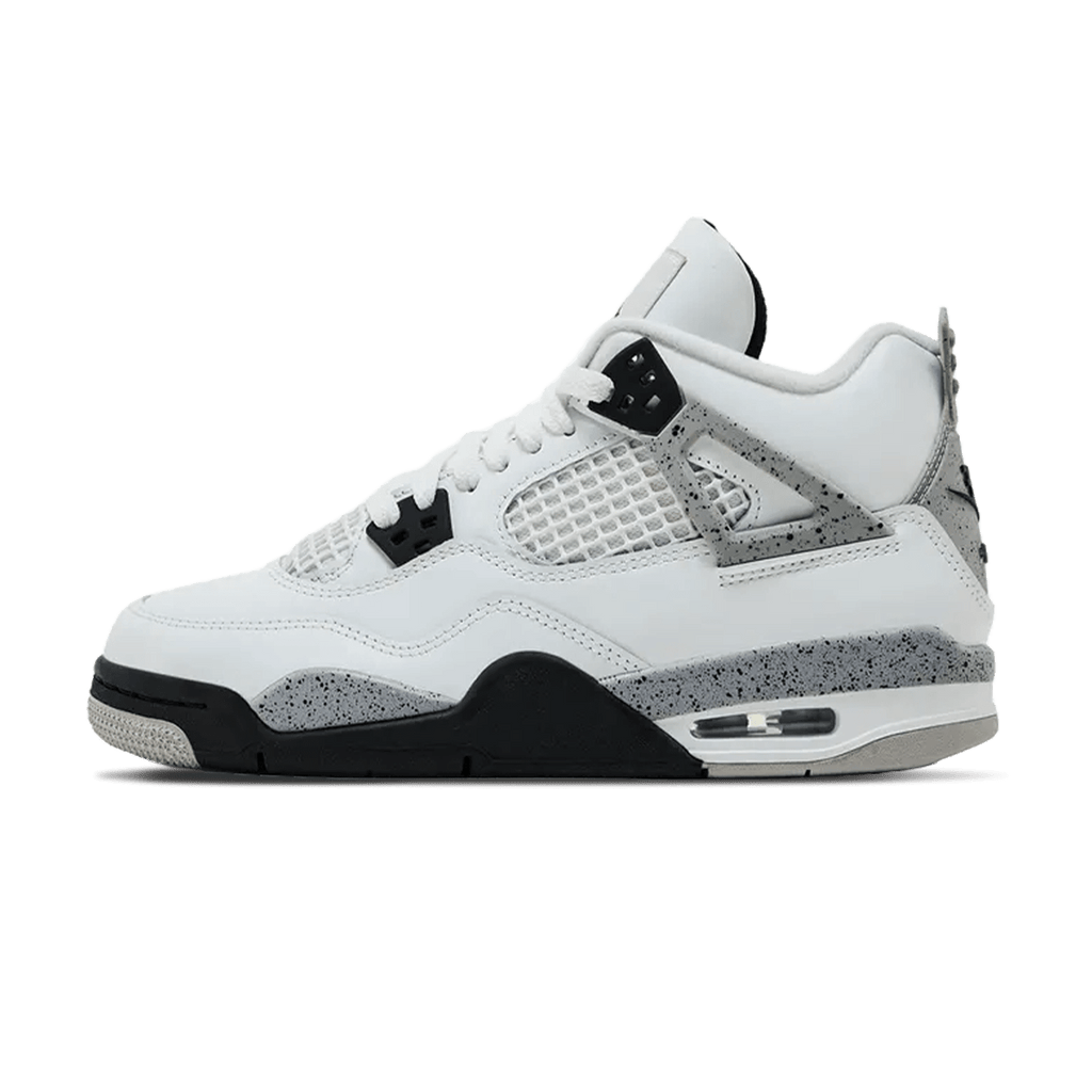 Jordan 4 Retro White Cement 2025 GS — 3 UK — Front View