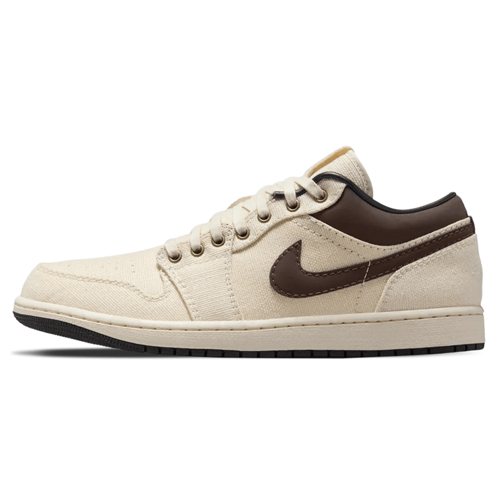 Air Jordan 1 Low Premium 'Ivory Baroque Brown' — UK 3 | EU 35.5 | US 3.5 — Front View