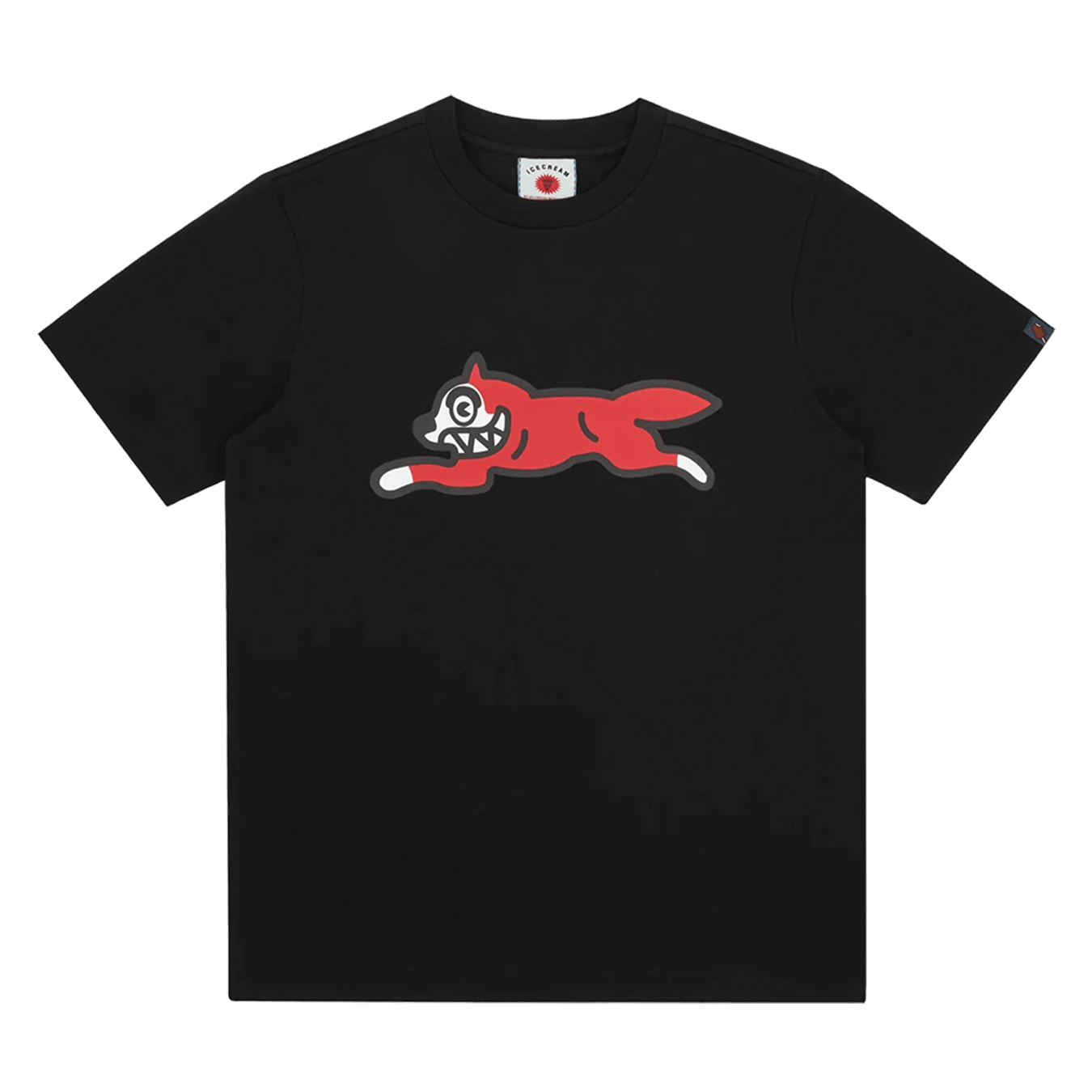 ICECREAM Running Dog T-Shirt 'Black Red' — XXS — Front View