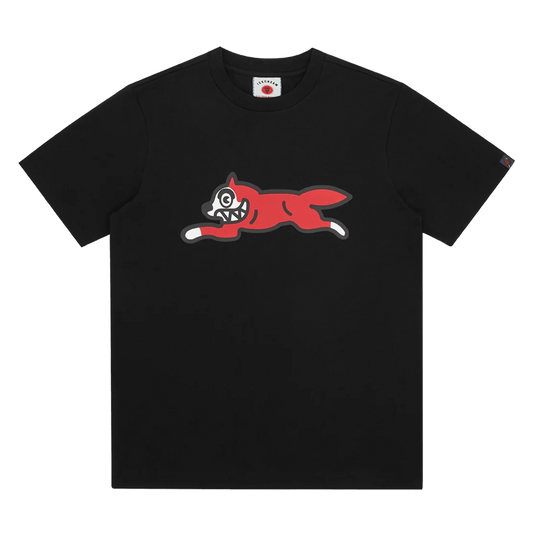 ICECREAM Running Dog T-Shirt 'Black Red' — XXS — Front View