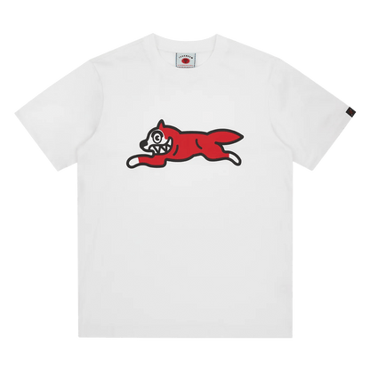 ICECREAM Running Dog T-Shirt 'White Red' — XXS — Front View