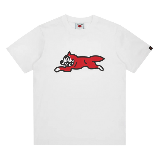 ICECREAM Running Dog T-Shirt 'White Red' — XXS — Front View