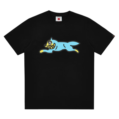 ICECREAM Running Dog T-Shirt 'Black Blue' — XXS — Front View