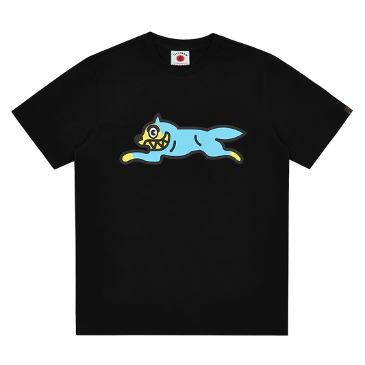 ICECREAM Running Dog T-Shirt 'Black Blue' — XXS — Front View
