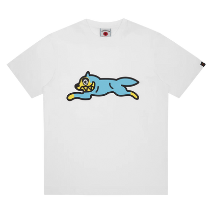ICECREAM Running Dog T-Shirt 'White Blue' — XXS — Front View