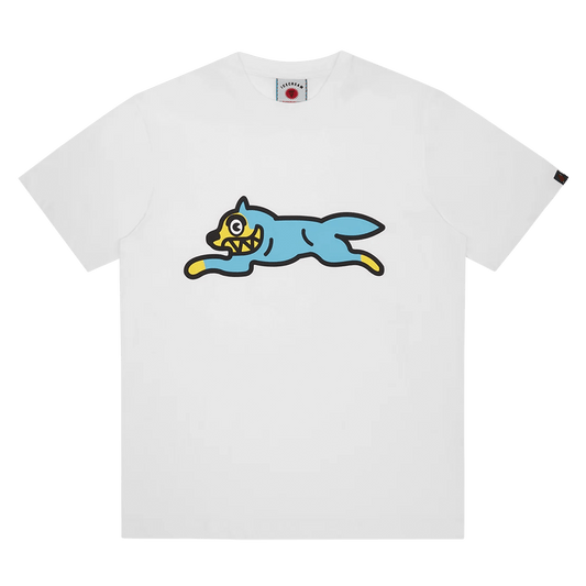 ICECREAM Running Dog T-Shirt 'White Blue' — XXS — Front View