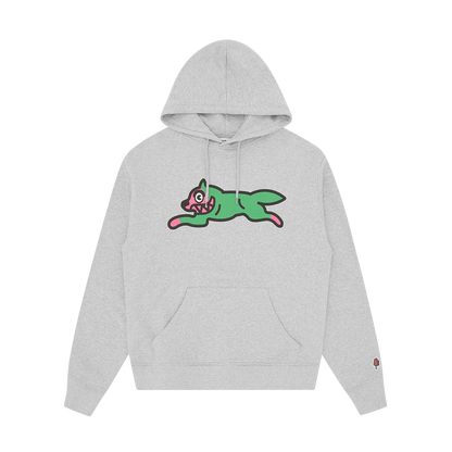 ICECREAM Running Dog Popover Hoodie 'Heather Grey' — XXS — Front View
