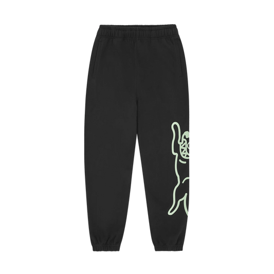 ICECREAM Jumbo Running Dog Sweatpants 'Black' — XXS — Front View