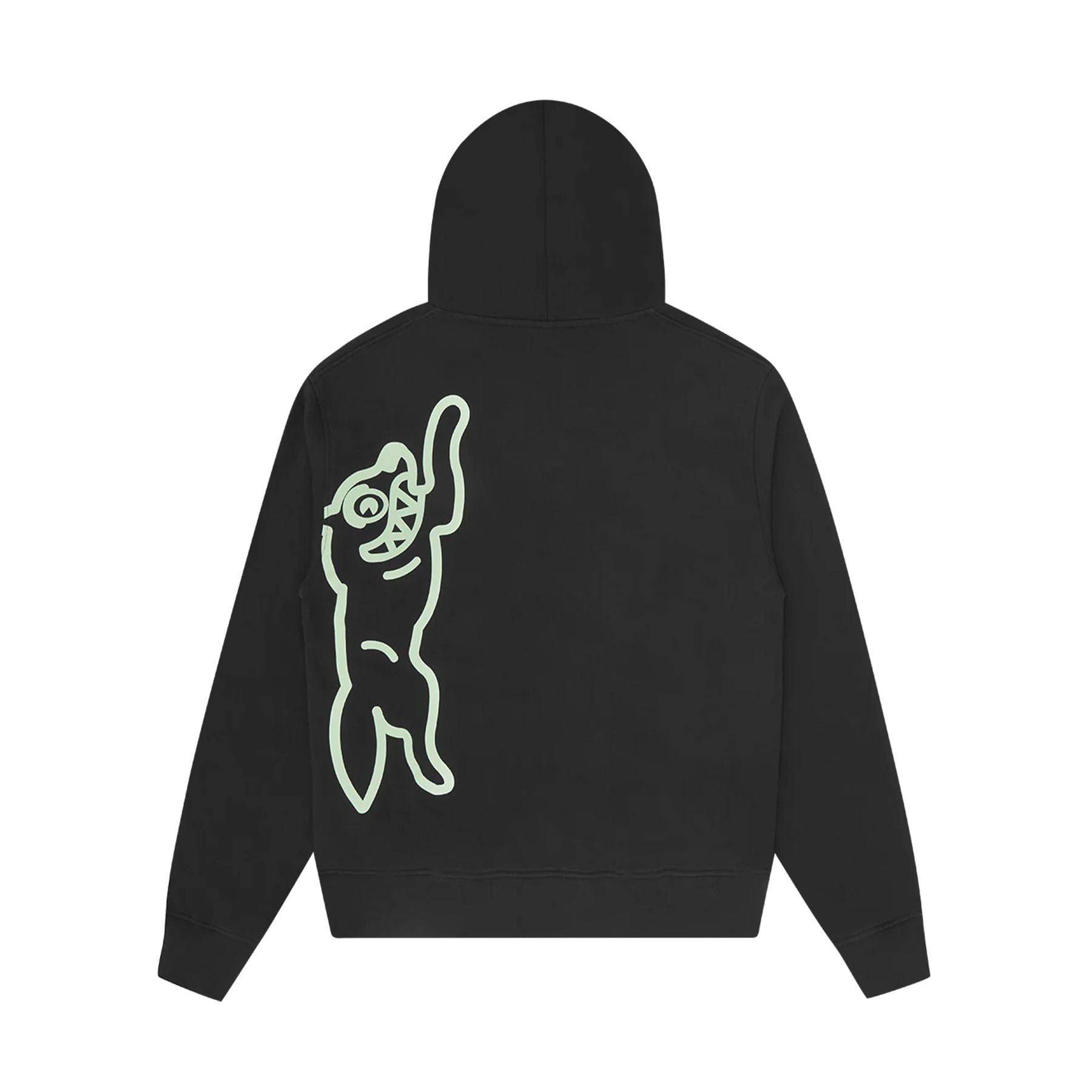 ICECREAM Vertical Jumbo Running Dog Popover Hoodie 'Black' — XXS — Side View