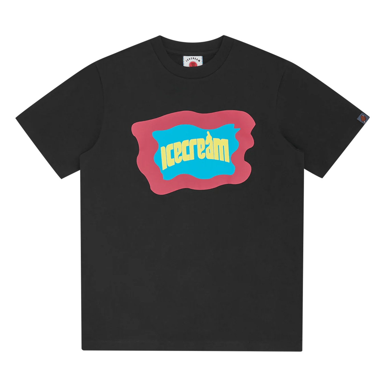 ICECREAM Block Logo T-Shirt 'Black' — XXS — Front View